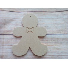 4mm MDF Gingerbread Man with Bow